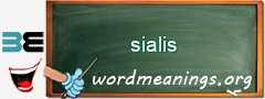 WordMeaning blackboard for sialis